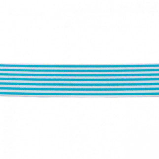 Bande élastique 40 mm rayures menthe