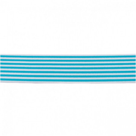 Elastic ribbon 40mm stripe mint