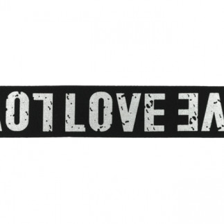 Bande élastique 40 mm Love noir/argent