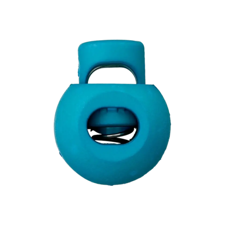 Bouchon de cordon rond 20mm turquoise