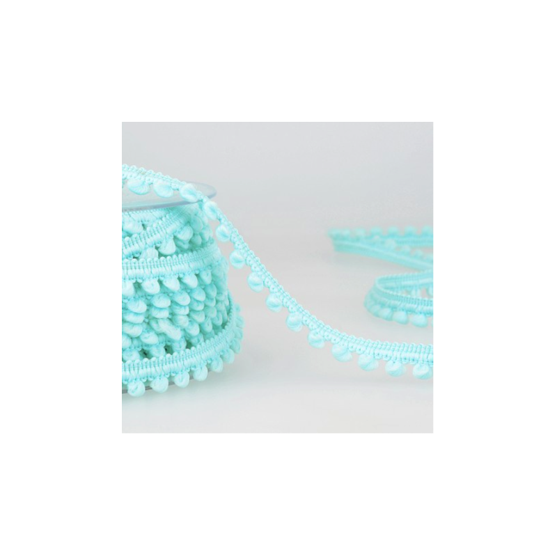 Pompom trim - 6mm light blue (st3)