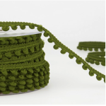Pompom trim - 6mm khaki (st53)