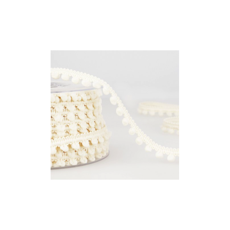 Pompom trim - 6mm ecru (st51)