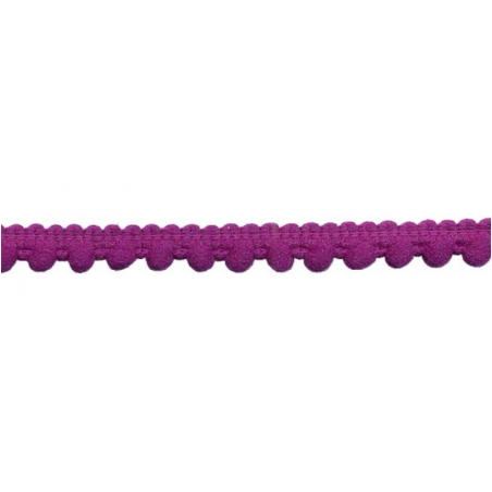 Pompom trim - 6mm purple (st89)