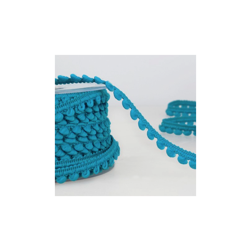 Garniture à pompons - 6 mm turquoise (st5)
