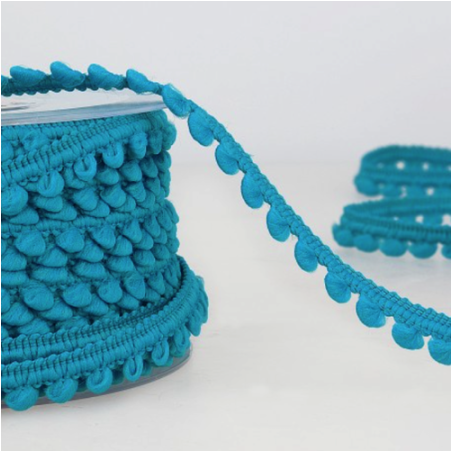 Garniture à pompons - 6 mm turquoise (st5)