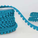 Garniture à pompons - 6 mm turquoise (st5)