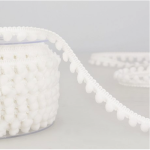 Pompomborte - 6 mm blanc (qt)