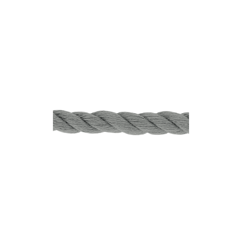 Twisted cotton cord 5mm - gris