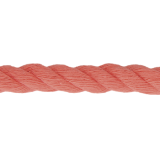 Cordon torsadé coton tissé 5 mm - corail (940)