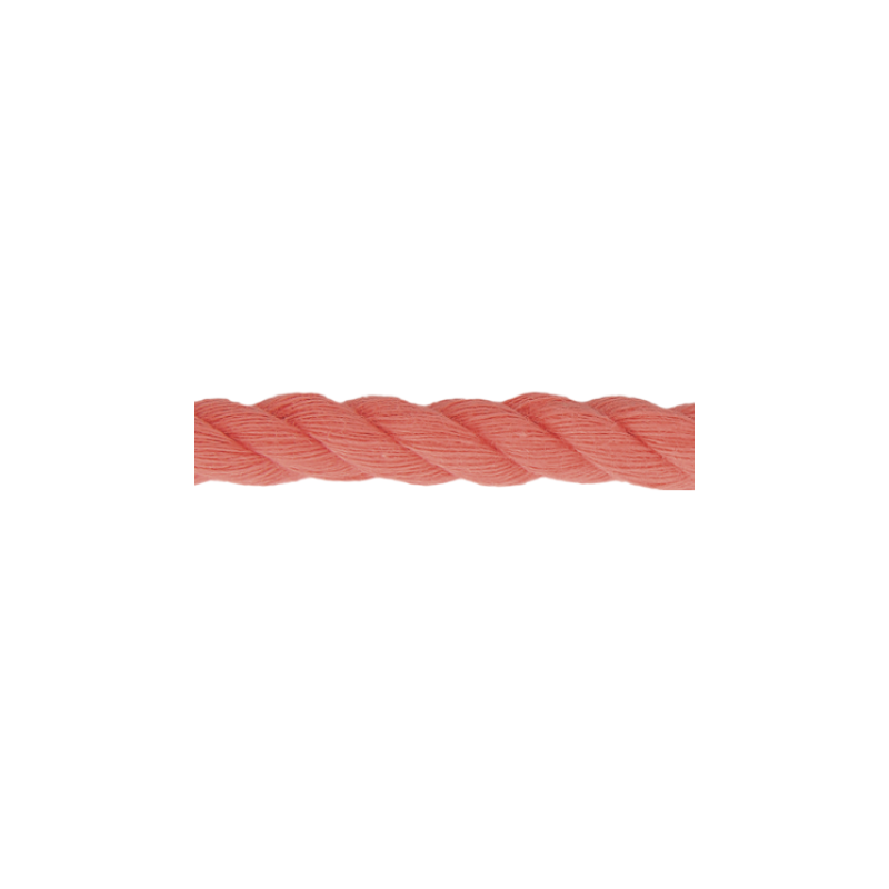 Twisted cotton cord 5mm - coral