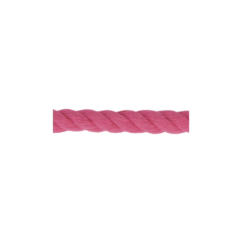 Cordon torsadé en coton tissé 5 mm - rose (920)