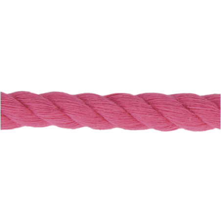 Cordon torsadé en coton tissé 5 mm - rose (920)