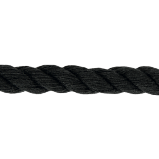 Twisted cotton cord 5mm - black