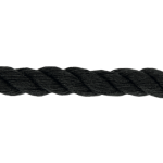 Cordon torsadé coton tissé 5 mm - noir (901)