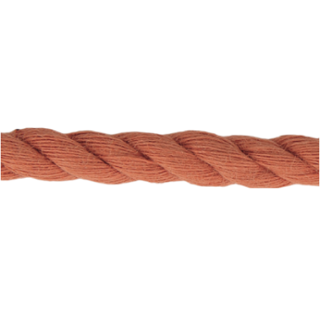 Twisted cotton cord 5mm - terra