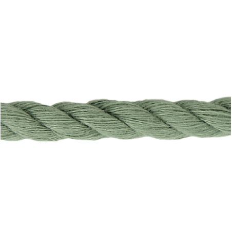 Cordon torsadé coton tissé 5 mm - menthe fumée (812)