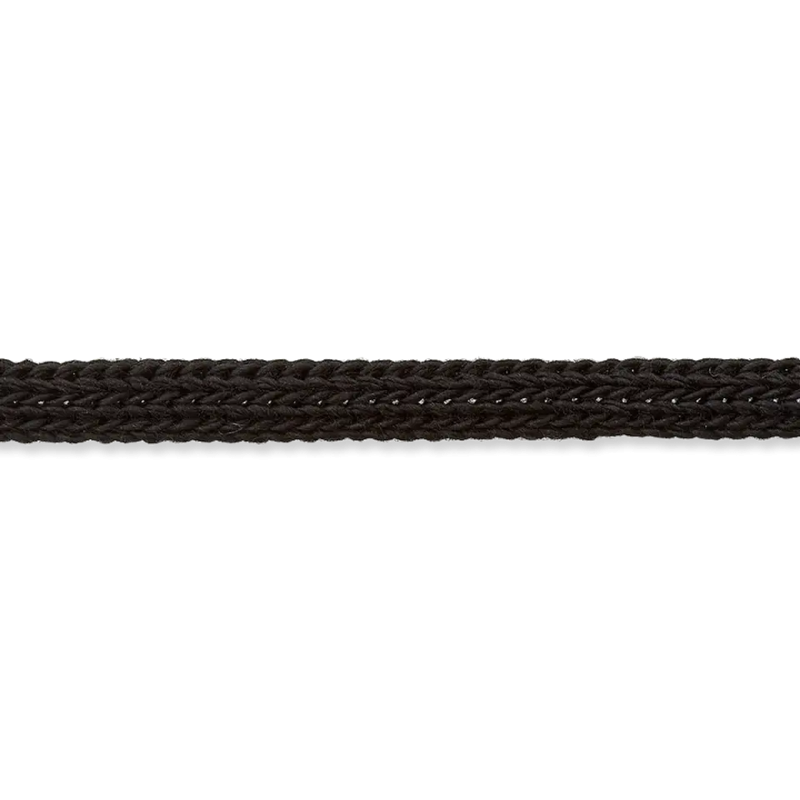 Cordon tricot coton tissé 4 mm noir (uk80)