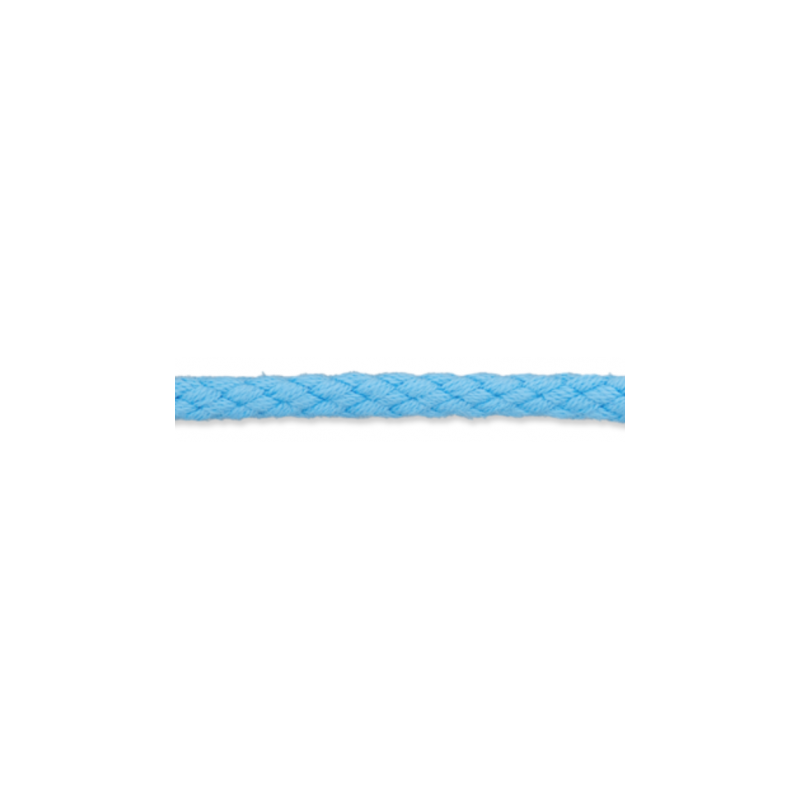 Cordon coton tissé 5 mm bleu ciel (uk641)