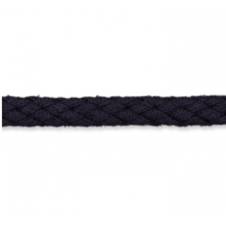 Cordon coton tissé 5 mm bleu marine (uk681)