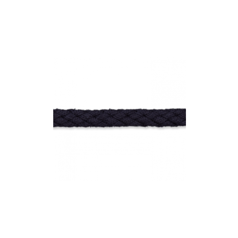 Cordon coton tissé 5 mm bleu marine (uk681)