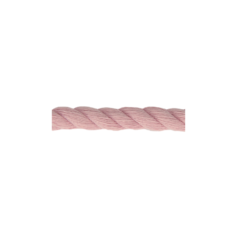 Cordon torsadé en coton tissé 8 mm - rose (905)