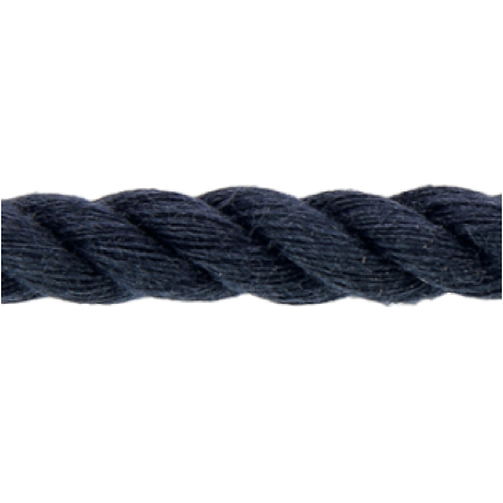 Twisted cotton cord 8mm - marine