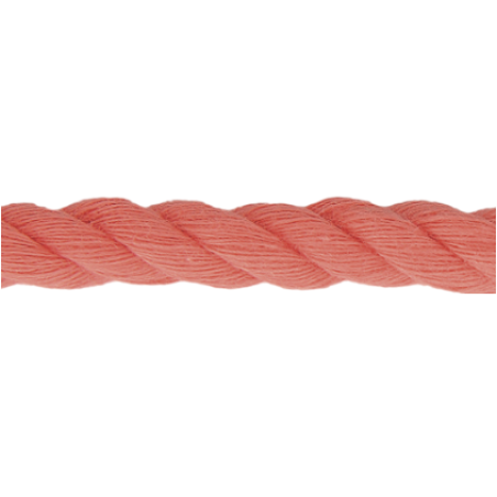 Cordon torsadé coton tissé 8 mm - corail (940)