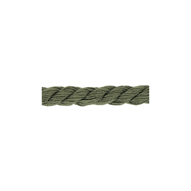 Cordon torsadé coton tissé 8 mm - kaki (928)