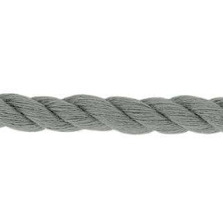 Cordon torsadé coton tissé 8 mm - gris (987)