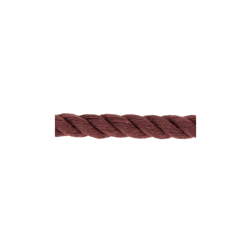 Cordon torsadé coton tissé 8 mm - bordeaux (930)