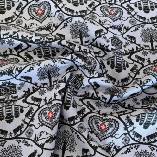 Cotton - Paper cutting Gasser grey