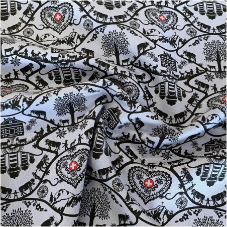 Cotton - Paper cutting Gasser grey