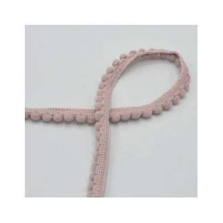 Pompom trim - 6mm powder pink (qt)