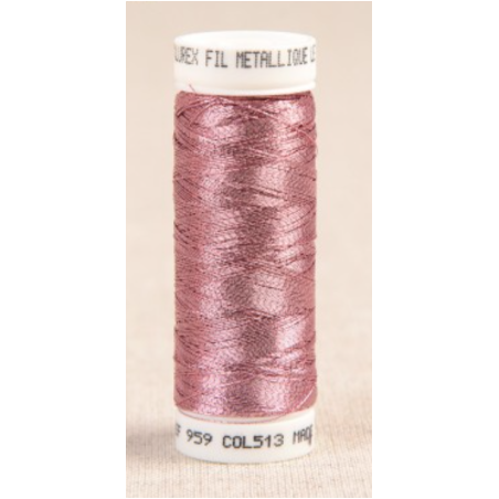 Metallic effect thread - 513 old rose