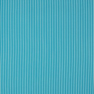 Popeline de coton - rayures aqua / blanc
