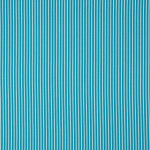 Popeline de coton - rayures aqua / blanc