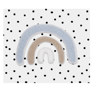 Patch chenille - Bleu arc-en-ciel 10 cm