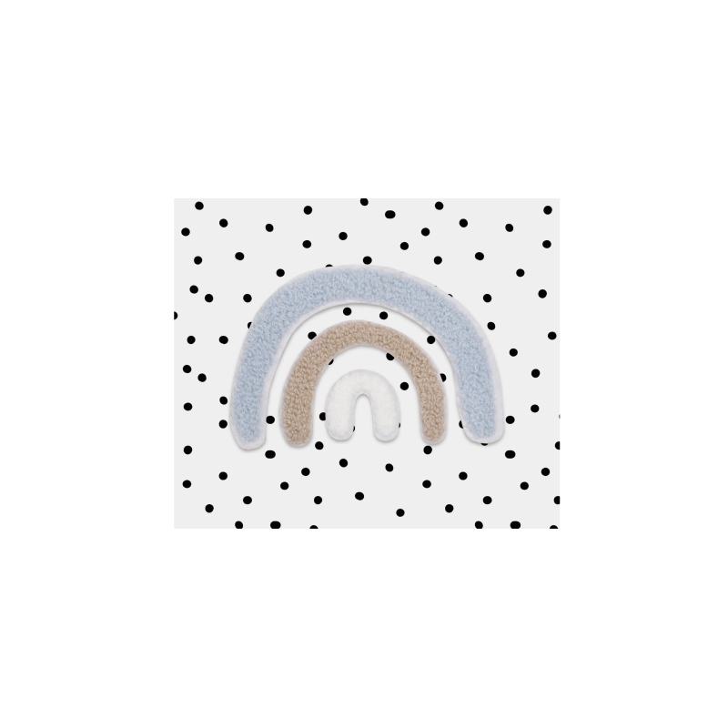 Chenille Patch - Rainbow blue 10cm