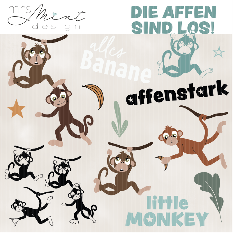 Plotter file - monkey gang - svg - dxf