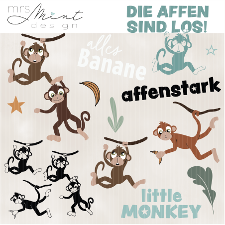 Plotter file - monkey gang - svg - dxf