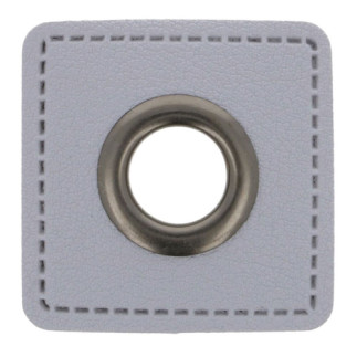 Ösen Patches - grau 8mm gunmetall