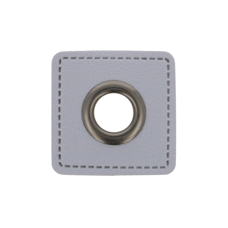 Ösen Patches - grau 8mm gunmetall