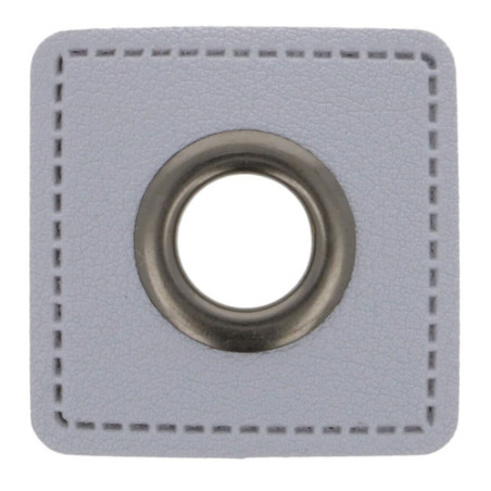 Eyelet patches grey 8mm gunmetal