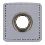 Ösen Patches - grau 8mm gunmetall