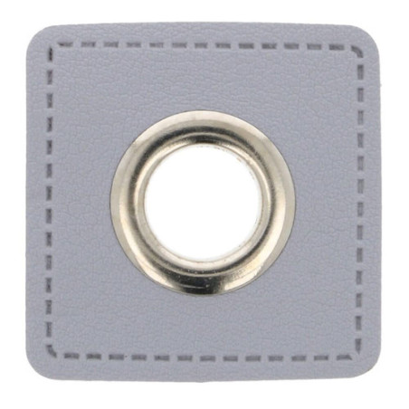 Patchs à œillets - gris 8 mm argent
