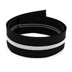 Endless zipper YKK metallic silver 6mm 1m incl. 3 zipper pulls