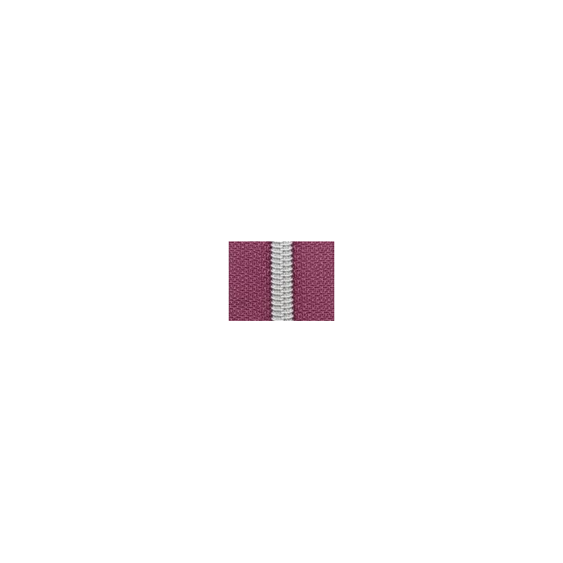 Fermeture éclair sans fin couleur argent métallisé 6,5 mm 1 m avec 3 tirettes