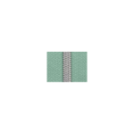 Endless zipper metallic silver colored 4mm 1m incl. 3 zipper pulls