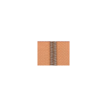 Endless zipper metallic copper colored 6.5mm 1m incl. 3 zipper pulls